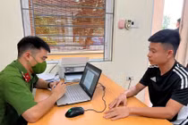 Phạm Văn Trung tại cơ quan điều tra. Ảnh: Công an tỉnh Hải Dương.