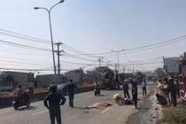 Hiện trường vụ tai nạn.