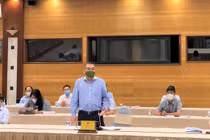 Trung tướng Tô Ân Xô - Chánh Văn phòng Bộ Công an phat sbieeur tại cuộc họp báo Chính phủ thường kỳ chiều 6/9.