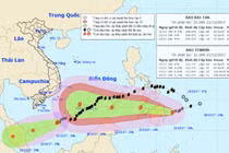 Có khả năng bão Tembin tăng cấp khi vào Biển Đông