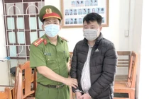 Đối tượng Đỗ Xuân Hòa tại cơ quan công an. Ảnh: Công an tỉnh Thanh Hóa.