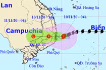Bão Etau tiến sát bờ biển Nha Trang