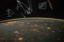 Mô phỏng kỳ thú phi hành gia tự vẽ trên các chòm sao