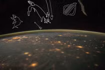 Mô phỏng kỳ thú phi hành gia tự vẽ trên các chòm sao