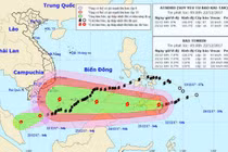 Siêu bão Tembin mạnh cấp 13 dập dình tiến vào Biển Đông