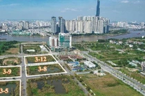 Vị trí 4 lô đất ở Khu đô thị mới Thủ Thiêm vừa được đưa ra đấu giá quyền sử dụng đất.