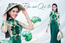 Đỗ Thị Hà tặng thạch rau má cho các bạn Miss World