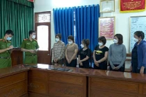 Các đối tượng trong đường dây đánh bạc bị bắt giữ. Ảnh: Công an tỉnh Ninh Bình.