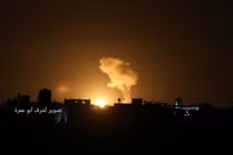 Israel lại không kích dữ dội người Palestine trên dải Gaza