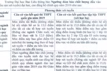 Điểm sàn thấp nhất cả nước chỉ hơn 3 điểm mỗi môn