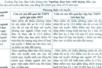 Điểm sàn thấp nhất cả nước chỉ hơn 3 điểm mỗi môn