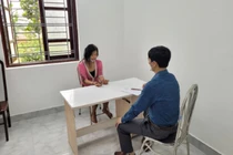 Đối tượng Phạm Thị Hà tại cơ quan công an.