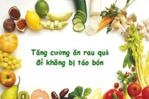 Điều chỉnh chế độ ăn chữa táo bón