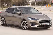 Ford Focus sedan 2022 có cản trước góc cạnh, thể thao hơn.