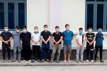 Các đối tượng trong chuyên án bị cơ quan công an bắt giữ. Ảnh: Công an tỉnh Nghệ An.