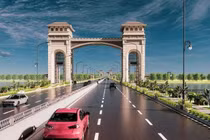 Mô hình kiến trúc cổ kính của cầu Trần Hưng Đạo đã được Hội đồng tuyển chọn.