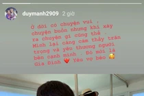 Duy Mạnh lần đầu lên tiếng sau tin đồn đánh vợ