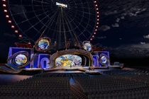 ‏Sân khấu thiết kế 5 vòng tròn ấn tượng và hoành tráng từ đạo diễn gạo cội Phạm Hoàng Nam.