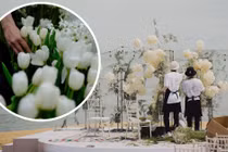 Hé lộ hình ảnh lễ đường thơ mộng bên bờ biển của Ngô Thanh Vân