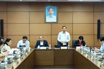 Chủ tịch UBND TPHCM Phan Văn Mãi phát biểu tại tổ Đoàn TPHCM.