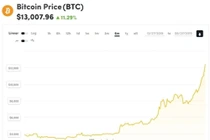 Bitcoin tiến sát 14.000 USD, lên đỉnh 17 tháng