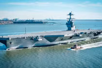 Video Mỹ thử nghiệm tàu sân bay USS Gerald R. Ford trên Đại Tây Dương