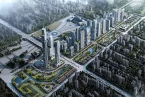 Phối cảnh Trung tâm hành chính, chính trị mới Bắc sông Cấm