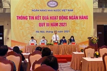 Phó thống đốc NHNN Đào Minh Tú phát biểu tại buổi họp báo.