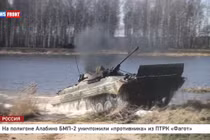 Video Thiết giáp Nga vượt sông, phóng tên lửa ATGM