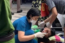 Sức khỏe tài xế xe ôm ở Hà Nội bị thanh sắt đâm vào đầu 