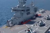 Trung Quốc biên chế tàu đổ bộ trực thăng Type 075 giám sát eo biển Đài Loan