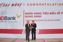 HDBank nhận giải Ngân hàng tiêu biểu về Tín dụng Xanh
