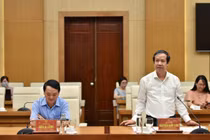 Bộ trưởng Nguyễn Kim Sơn phát biểu tại buổi làm việc với UBND tỉnh Phú Thọ.