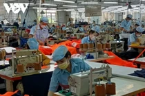 Một dây chuyền sản xuất của công ty may xuất khẩu Phan Thiết