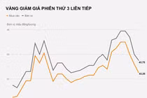 Giá vàng tiếp tục giảm, người mua lỗ 1,7 triệu từ đầu tuần