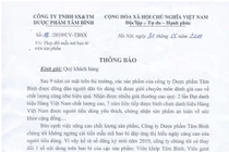 Dược phẩm Tâm Bình thông báo thay đổi mẫu mã bao bì sản phẩm