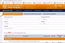 Cổng dịch vụ công trực tuyến TP Hà Nội.