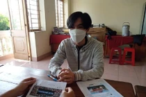 B làm việc với cơ quan công an. Ảnh: Công an tỉnh Bến Tre.