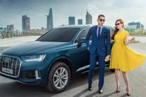 Á hậu Dương Tú Anh rực rỡ bên Audi Q7 vừa ra mắt tại Việt Nam 