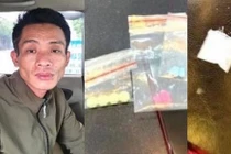 Vũ Văn Hải cùng tang vật vụ án.