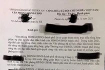 Thực hư thông tin Văn phòng UBND TP Thuận An "xin" doanh nghiệp 500 triệu đồng