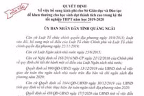  Quảng Ngãi: Hủy quyết định thu hồi 3,5 tỷ đồng thưởng học sinh giỏi