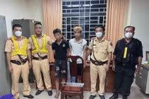 Hai đối tượng Tâm và Nhân tại cơ quan công an.