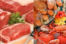 Mất canxi vì ăn thịt bò cùng hải sản