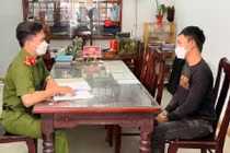 Nguyễn Văn Hậu tại cơ quan công an.