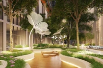 Khu Vườn ánh sáng tại dự án The Peak Garden.