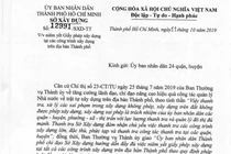 TPHCM yêu cầu UBND địa phương phải niêm yết GPXD các công trình xây dựng