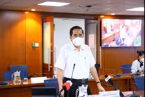 Ông Nguyễn Văn Lâm, Phó Giám đốc Sở Lao động - Thương binh và Xã hội TPHCM phát biểu tại buổi họp báo.