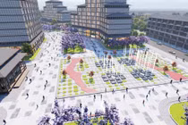 Quần thể nghỉ dưỡng khoáng nóng Sun Beauty Onsen mang phong cách kiến trúc Nhật Bản. Ảnh phối cảnh minh họa