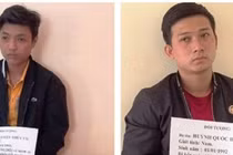 Vy và Đạt (bên phải) khi bị bắt giữ. 